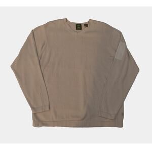 TIMBERLAND Mens V-Neck Jumper Sweater X Large Off White Cotton